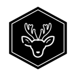 Hexagon icon showing for the Supporting Conservation major, featuring a deer with antlers.