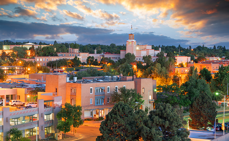 City view of Santa Few, New Mexico