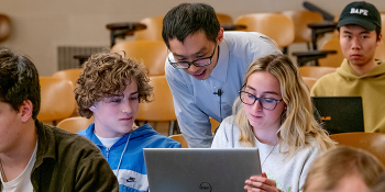 Image featuring Purdue professor while teaching students!